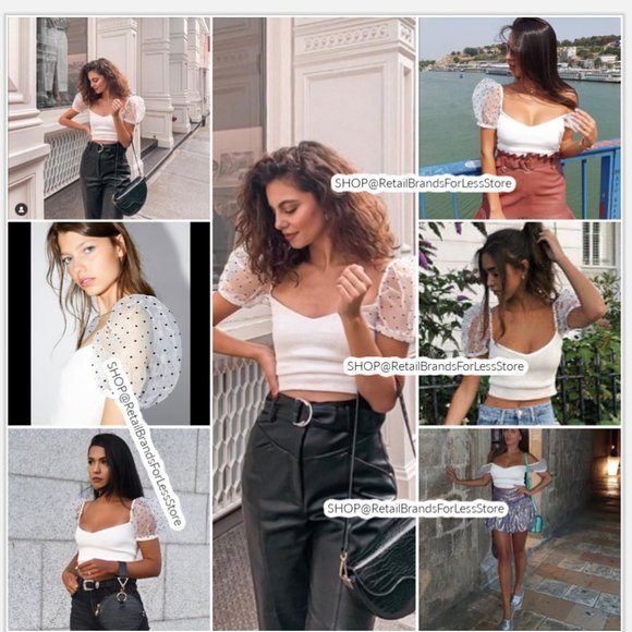 zara polka dot combined top